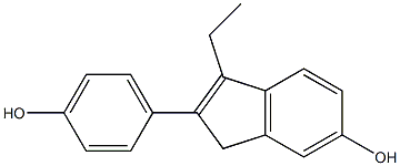 2-(4-Hydroxyphenyl)-3-ethyl-1H-indene-6-ol Struktur