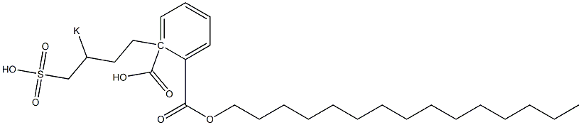 Phthalic acid 1-pentadecyl 2-(3-potassiosulfobutyl) ester Struktur