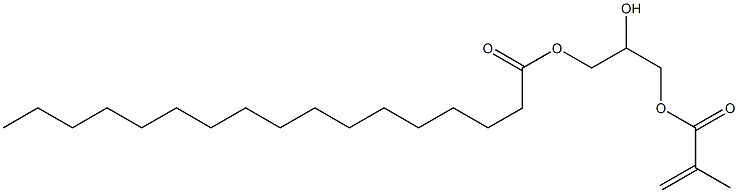 1,2,3-Propanetriol 1-heptadecanoate 3-methacrylate Struktur