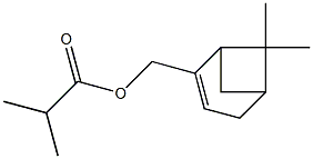 Isobutyric acid [(6,6-dimethylbicyclo[3.1.1]hept-2-en-2-yl)methyl] ester Struktur