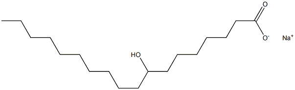 8-Hydroxystearic acid sodium salt Struktur