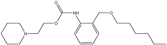 o-(Hexyloxymethyl)carbanilic acid 2-piperidinoethyl ester Struktur