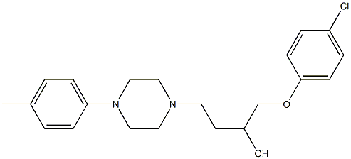 1-(4-Chlorophenoxy)-4-[4-[4-methylphenyl]-1-piperazinyl]-2-butanol Struktur