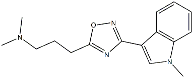 3-[5-(3-Dimethylaminopropyl)-1,2,4-oxadiazol-3-yl]-1-methyl-1H-indole Struktur