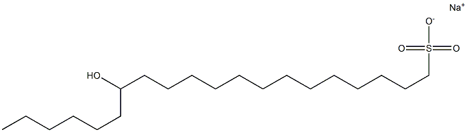 14-Hydroxyicosane-1-sulfonic acid sodium salt Struktur