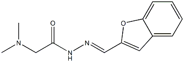 N2-(Benzofuran-2-ylmethylene)-2-(N,N-dimethylamino)acetohydrazide Struktur