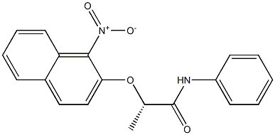 [S,(-)]-2-[(1-Nitro-2-naphtyl)oxy]-N-phenylpropionamide Struktur