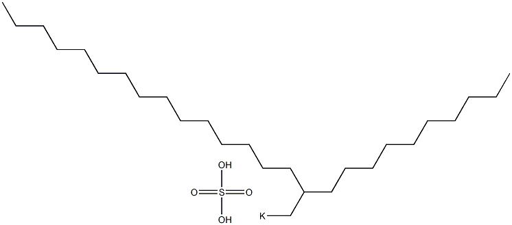 Sulfuric acid 2-decylheptadecyl=potassium salt Struktur