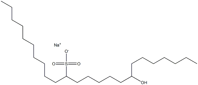 17-Hydroxytetracosane-11-sulfonic acid sodium salt Struktur