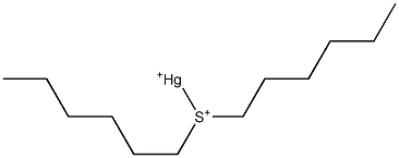 (Dihexylsulfonio)mercury(I) Struktur