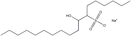 8-Hydroxyoctadecane-7-sulfonic acid sodium salt Struktur