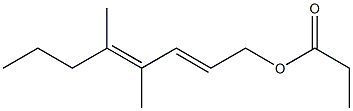 Propionic acid 4,5-dimethyl-2,4-octadienyl ester Struktur