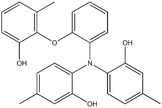 N,N-Bis(2-hydroxy-4-methylphenyl)-2-(2-hydroxy-6-methylphenoxy)benzenamine Struktur