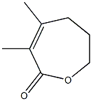 3,4-Dimethyl-1-oxacyclohepta-3-en-2-one Struktur