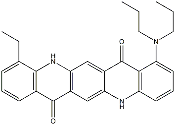 1-(Dipropylamino)-11-ethyl-5,12-dihydroquino[2,3-b]acridine-7,14-dione Struktur