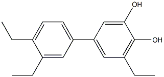 3-Ethyl-5-(3,4-diethylphenyl)benzene-1,2-diol Struktur