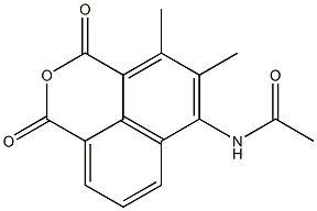 4,5-Dimethyl-6-(acetylamino)-1H,3H-naphtho[1,8-cd]pyran-1,3-dione Struktur