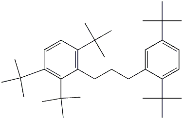 1-(2,3,6-Tri-tert-butylphenyl)-3-(2,5-di-tert-butylphenyl)propane Struktur