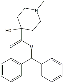 4-Hydroxy-1-methyl-4-piperidinecarboxylic acid diphenylmethyl ester Struktur