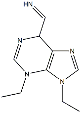 (3-Ethyl-9-ethyl-3,6-dihydro-9H-purine)-6-methanimine Struktur