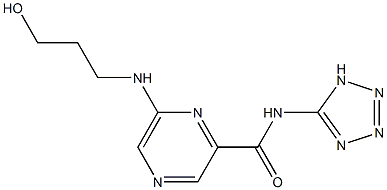 N-(1H-Tetrazol-5-yl)-6-(3-hydroxypropylamino)pyrazine-2-carboxamide Struktur