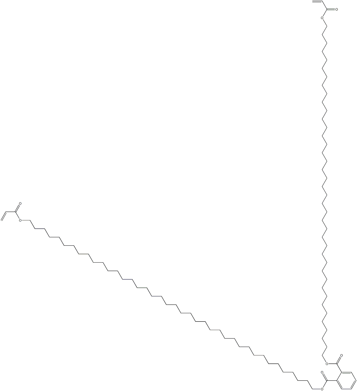 Phthalic acid bis(40-acryloyloxytetracontan-1-yl) ester Struktur