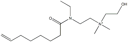 2-[N-Ethyl-N-(7-octenoyl)amino]-N-(2-hydroxyethyl)-N,N-dimethylethanaminium Struktur