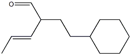 4-Cyclohexyl-2-(1-propenyl)butanal Struktur