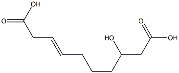 3-Hydroxy-7-decenedioic acid Struktur