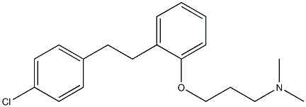 3-[2-[2-(4-Chlorophenyl)ethyl]phenoxy]-N,N-dimethylpropan-1-amine Struktur