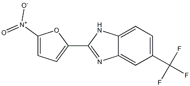 5-(Trifluoromethyl)-2-[5-nitrofuran-2-yl]-1H-benzimidazole Struktur