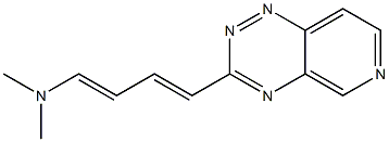 3-[4-(Dimethylamino)-1,3-butadien-1-yl]pyrido[3,4-e]-1,2,4-triazine Struktur