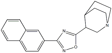 5-(1-Azabicyclo[2.2.2]octan-3-yl)-3-(2-naphthalenyl)-1,2,4-oxadiazole Struktur