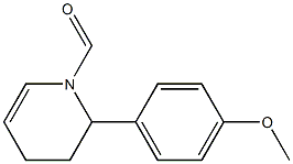 2-(4-Methoxyphenyl)-1,2,3,4-tetrahydropyridine-1-carbaldehyde Struktur