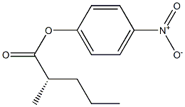 [S,(+)]-2-Methylvaleric acid p-nitrophenyl ester Struktur