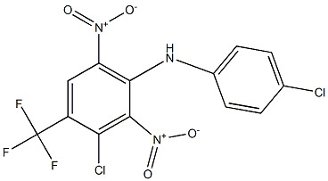 3-Chloro-4-trifluoromethyl-2,6-dinitro-N-[4-chlorophenyl]benzenamine Struktur