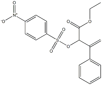 2-[[(p-Nitrophenyl)sulfonyl]oxy]-3-phenyl-3-butenoic acid ethyl ester Struktur