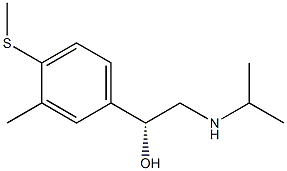 (R)-1-[3-Methyl-4-(methylthio)phenyl]-2-(isopropylamino)ethanol Struktur