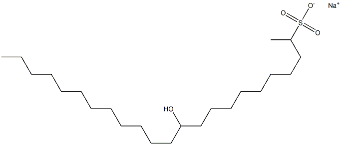 11-Hydroxytricosane-2-sulfonic acid sodium salt Struktur