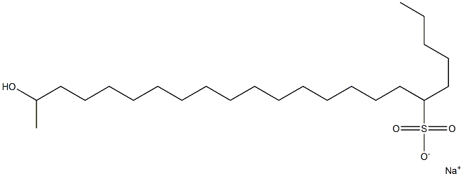 22-Hydroxytricosane-6-sulfonic acid sodium salt Struktur