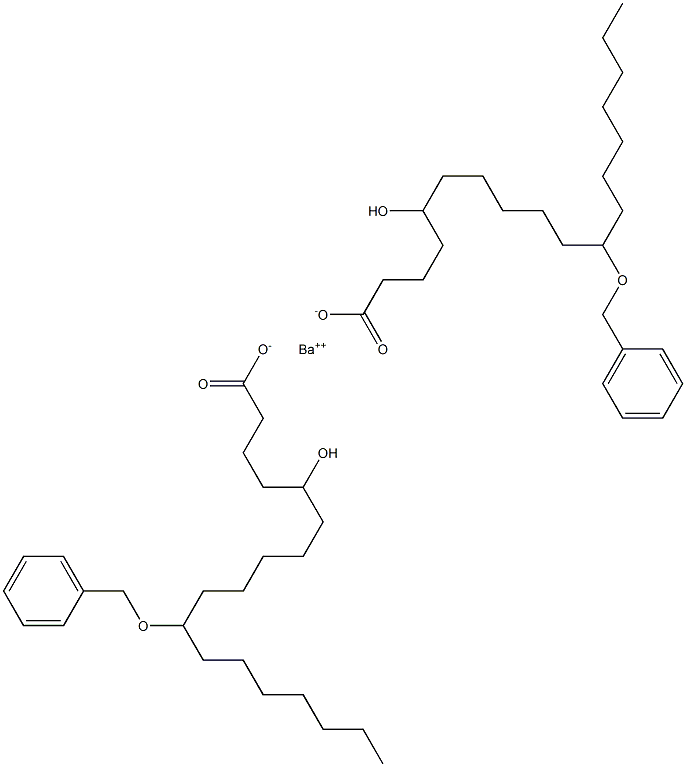 Bis(11-benzyloxy-5-hydroxystearic acid)barium salt Struktur