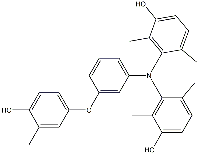 N,N-Bis(5-hydroxy-2,6-dimethylphenyl)-3-(4-hydroxy-3-methylphenoxy)benzenamine Struktur