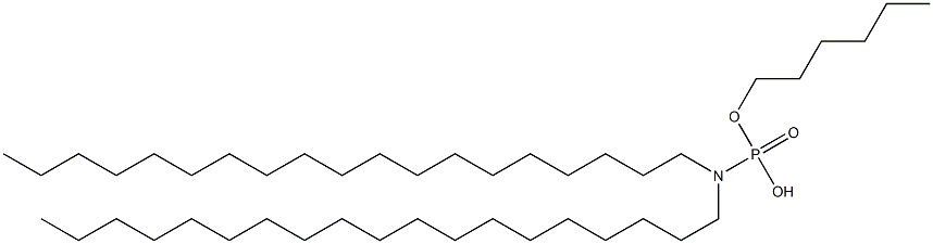 N,N-Dinonadecylamidophosphoric acid hydrogen hexyl ester Struktur