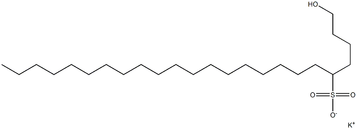 1-Hydroxytetracosane-5-sulfonic acid potassium salt Struktur