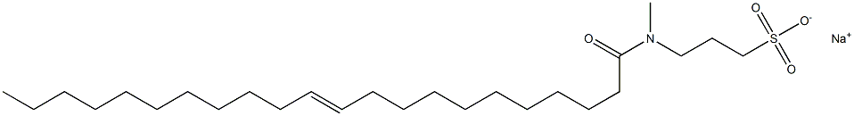 3-[N-(1-Oxo-11-docosen-1-yl)-N-methylamino]-1-propanesulfonic acid sodium salt Struktur