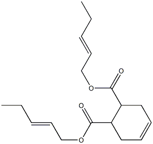 4-Cyclohexene-1,2-dicarboxylic acid bis(2-pentenyl) ester Struktur