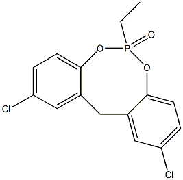 2,10-Dichloro-6-ethyl-12H-dibenzo[d,g][1,3,2]dioxaphosphocin 6-oxide Struktur