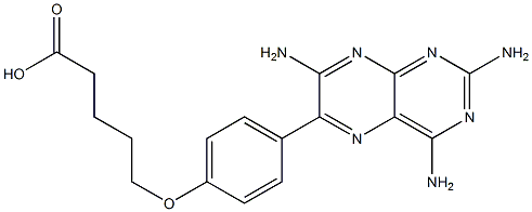 6-[4-(4-Carboxybutoxy)phenyl]-2,4,7-pteridinetriamine Struktur