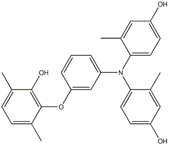 N,N-Bis(4-hydroxy-2-methylphenyl)-3-(6-hydroxy-2,5-dimethylphenoxy)benzenamine Struktur