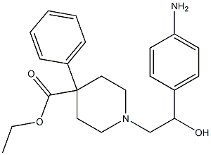 1-[2-Hydroxy-2-(4-aminophenyl)ethyl]-4-phenylpiperidine-4-carboxylic acid ethyl ester Struktur